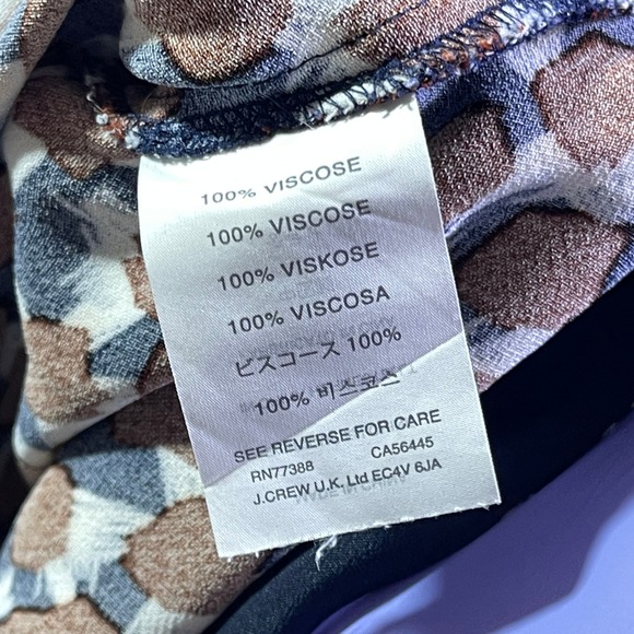 J Crew Sleeveless Pleated Front Geometric Print Top Size 8 - Picture 8 of 10